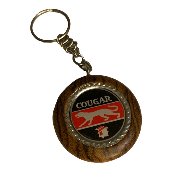 Mercury Cougar African Rare Zebra-wood Keychain Key Ring - Picture 6 of 6